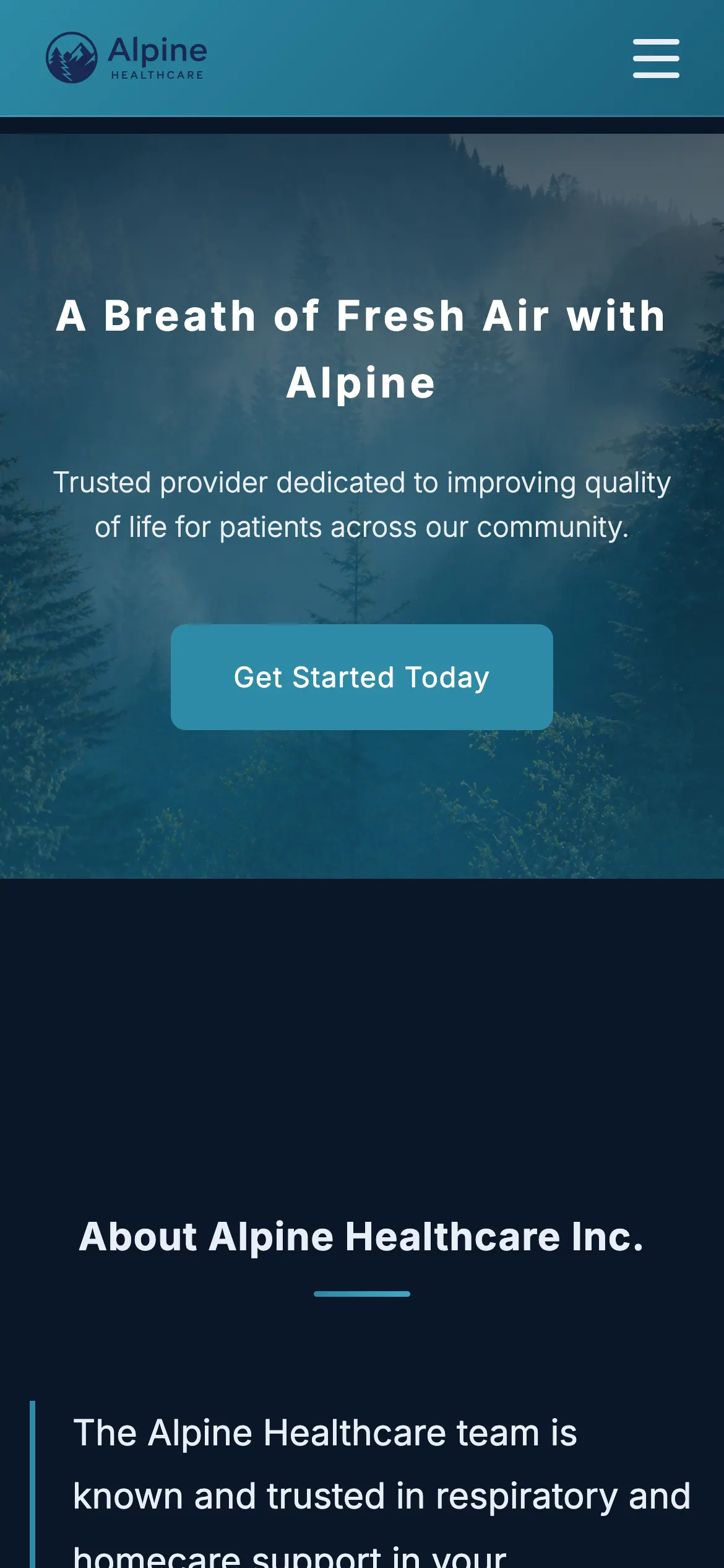 Alpine Healthcare — On a phone